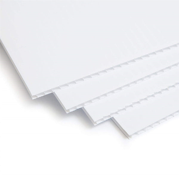 white coroplast, corrugated white plastic, signs, durable, lightweight, easy to clean